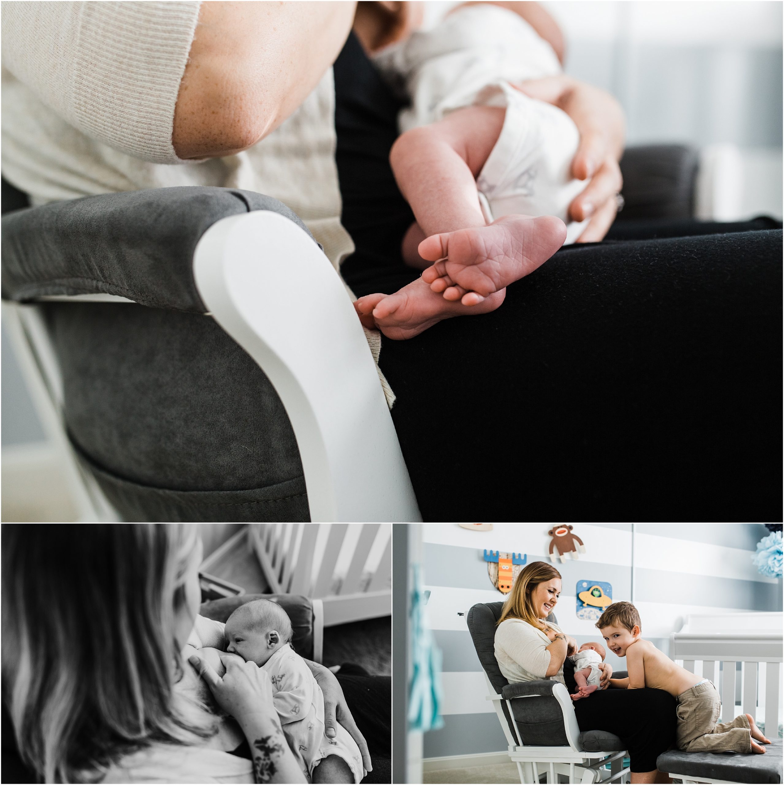 lifestyle in home newborn session