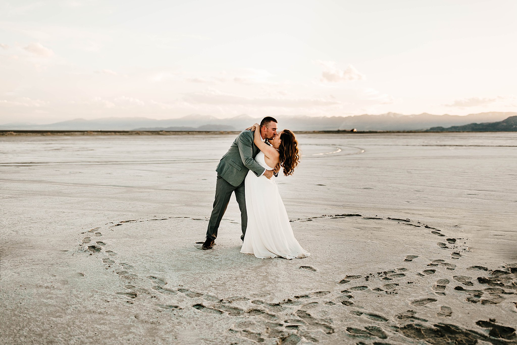 salt flats engagement photos