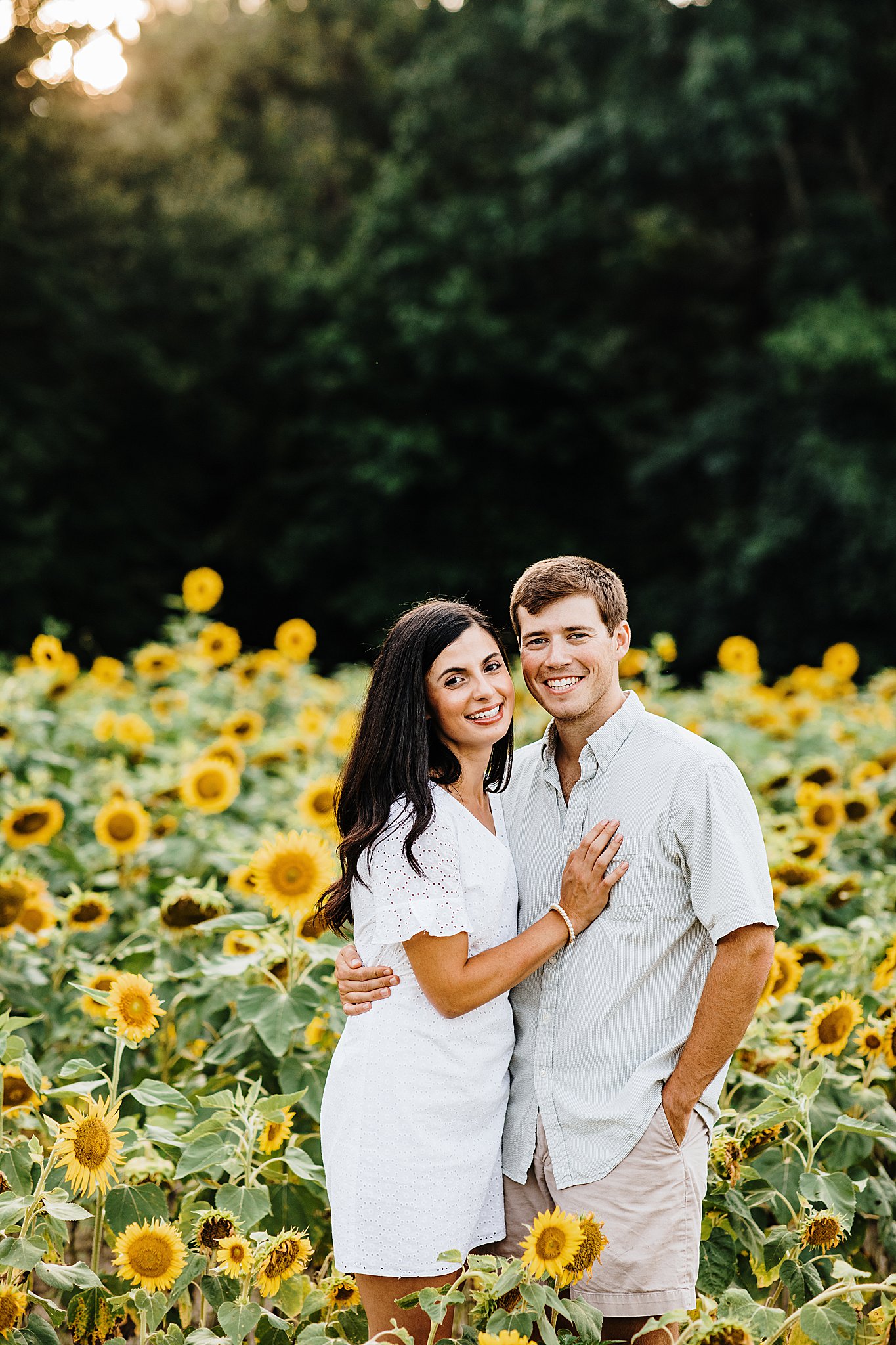 Sunflower Field Engagement Session DE Engagement Photographer