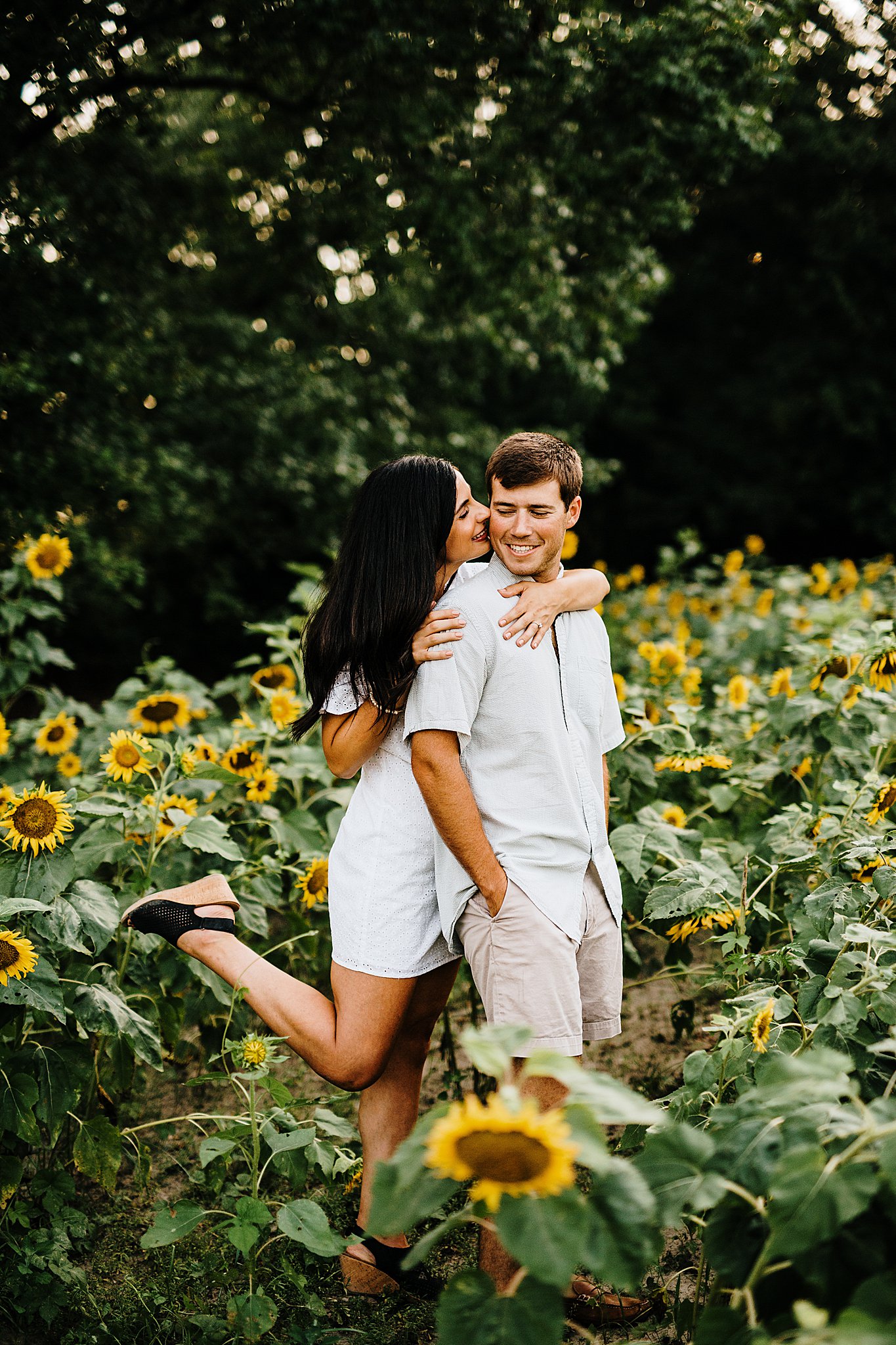 Sunflower Field Engagement Session DE Engagement Photographer