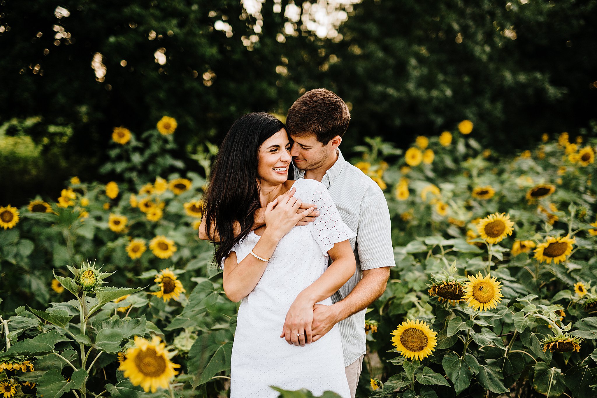 Sunflower Field Engagement Session DE Engagement Photographer
