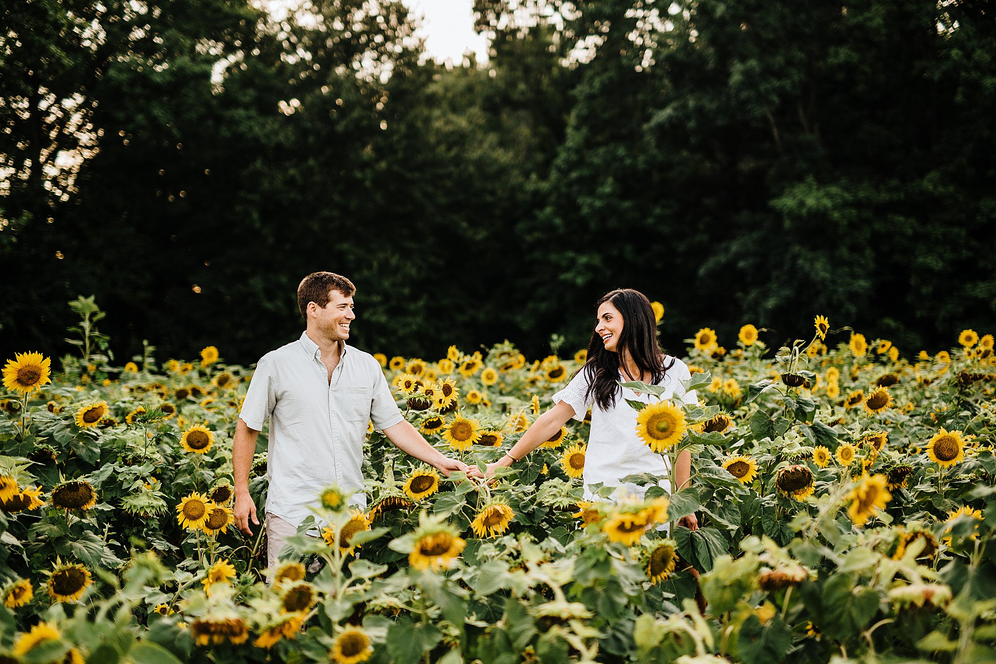 Sunflower Field Engagement Session DE Engagement Photographer