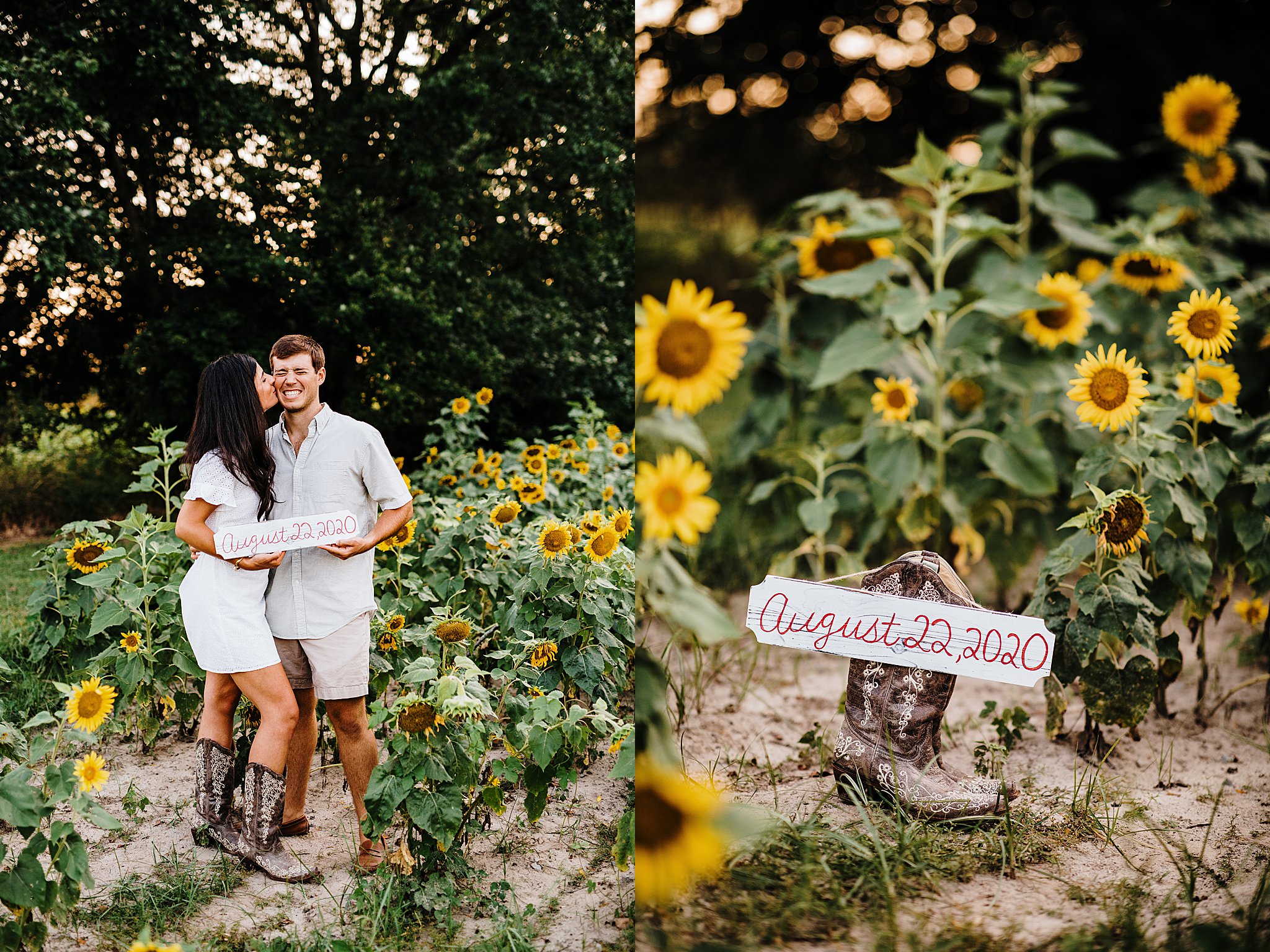 Sunflower Field Engagement Session DE Engagement Photographer
