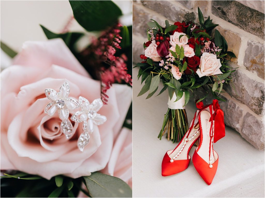 red and pink wedding colors