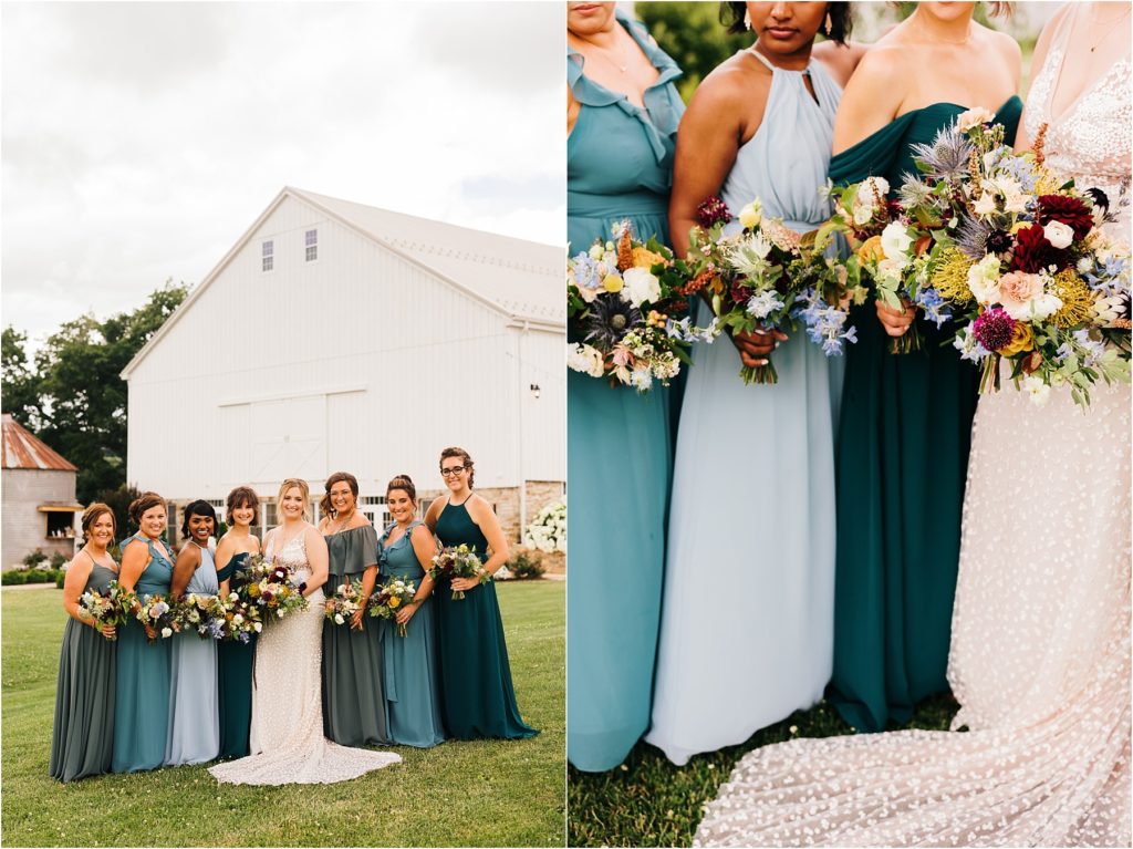 blue bridesamids dresses