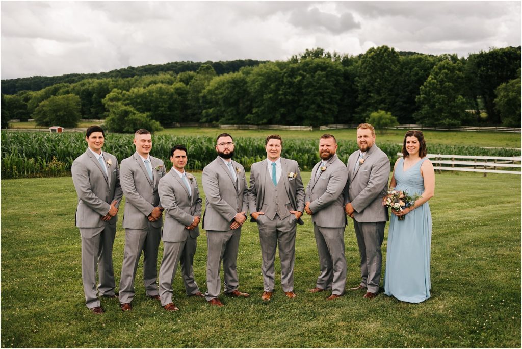 gray groomsmen suits