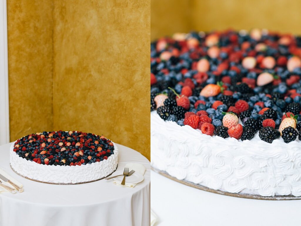 berry wedding cake