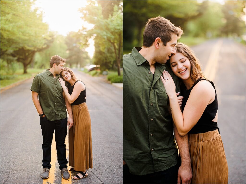 downtown haddonfield engagement photos